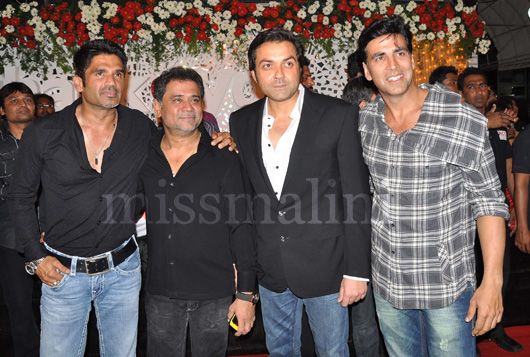Bobby Deol, Anees Bazmee, Akshay Kumar and Suniel Shetty