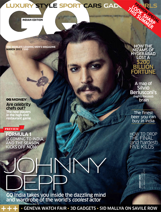 Johnny Depp GQ India, March 2011