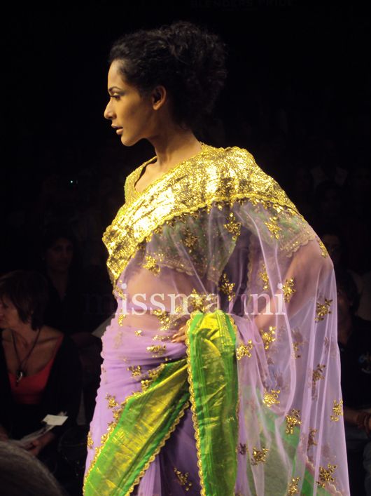 Preeti Kapoor Fuses 19th Century French Romance With Exotic Indian Drapes at Lakmé Fashion Week