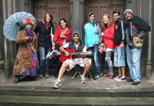 Busking on the Royal Mile
