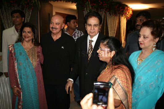 Pinky and Rakesh Roshan along with Dilip Kumar and Saira Banu