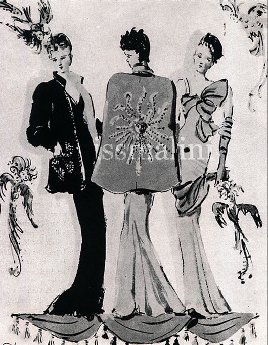 Elsa Schiaparelli design sketches