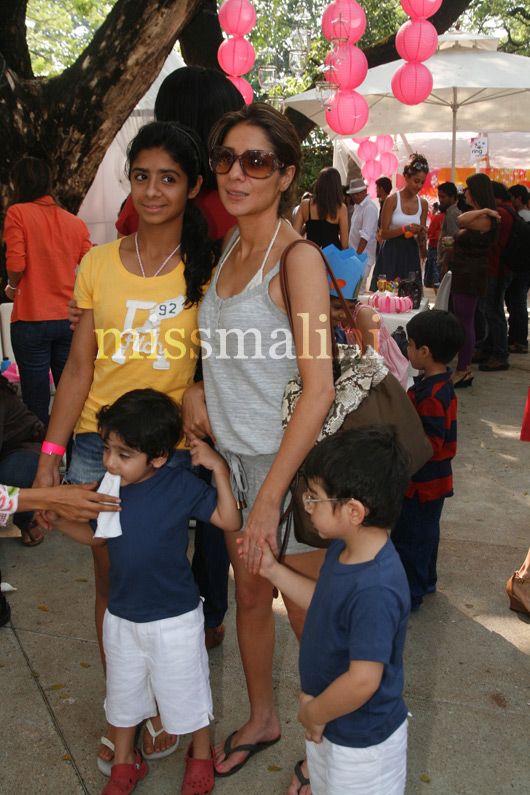 Haseena Jethmalani with her kids