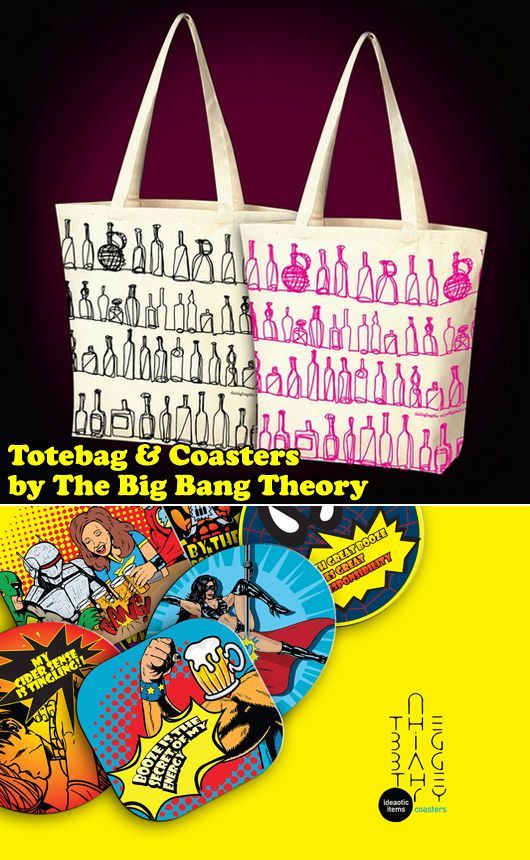Totebag and Coasters by The Big Bang Theory