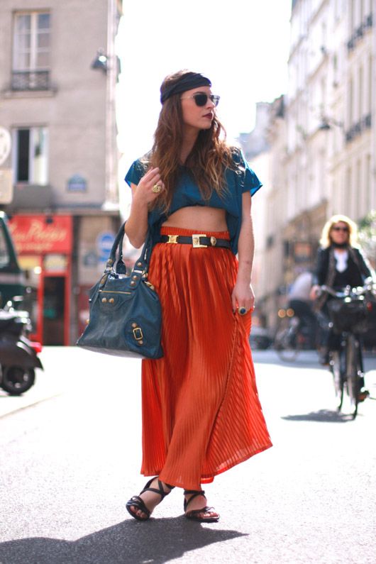Crop Tops and maxi skirts (picture credit: befrassy.com)