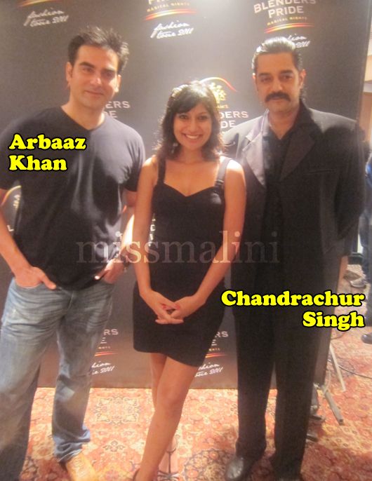 Arbaaz Khan, MissMalini and Chandrachur Singh Arbaaz Khan, MissMalini and Chandrachur Singh