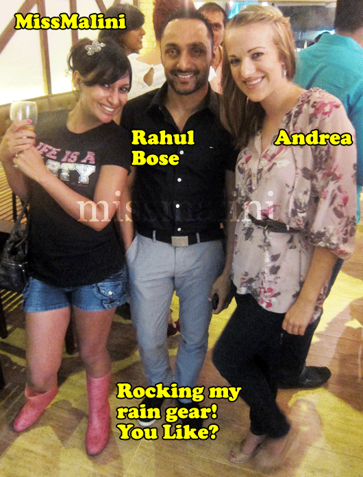 MissMalini, Rahul Bose and Andrea Brown