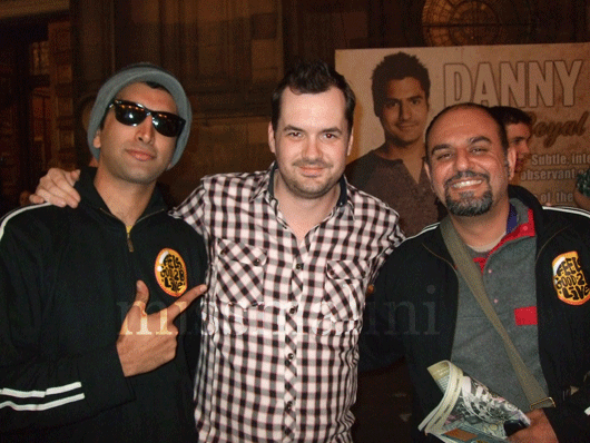 With Jim Jefferies the comedian and our sound engineer Marz.