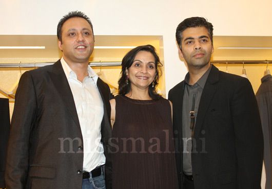 Varun Bahl, Alka Nishar and Karan Johar