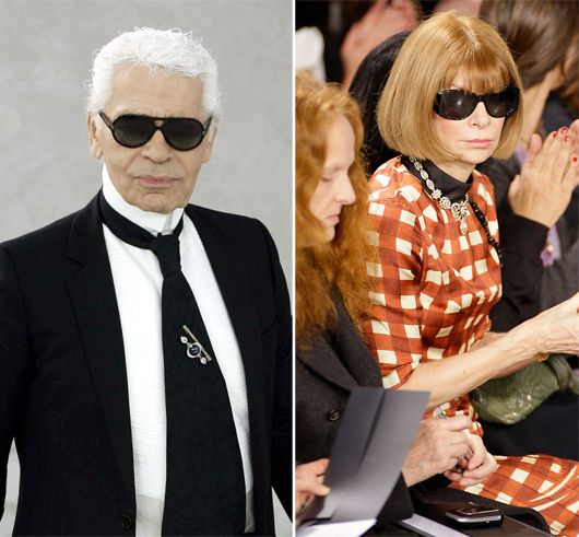 Karl Lagerfeld and Anna Wintour