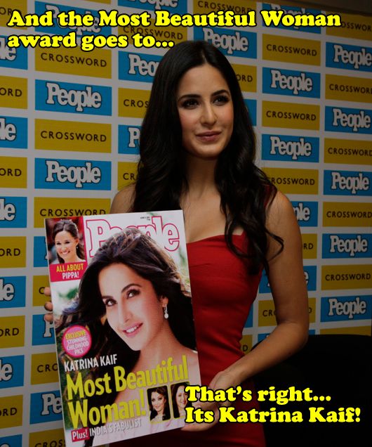 Katrina Kaif unveiling the second edition of People Magazine's Most Beautiful Woman 2011