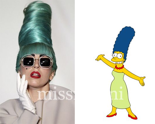 Lady Gaga does a Marge Simspson
