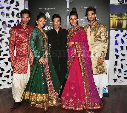Manish Malhotra with his models