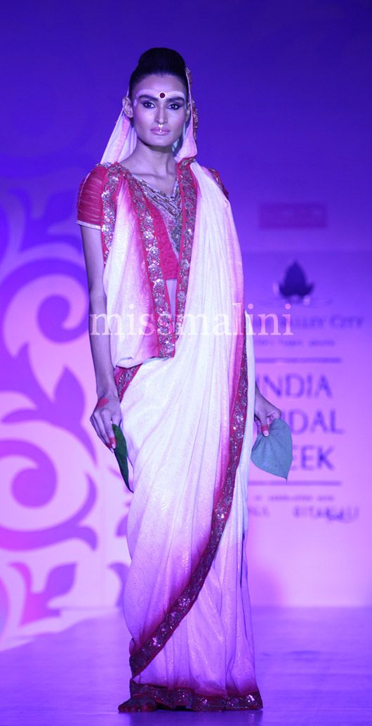 Model for Abhishek Dutta at Aamby Valley India Bridal Week