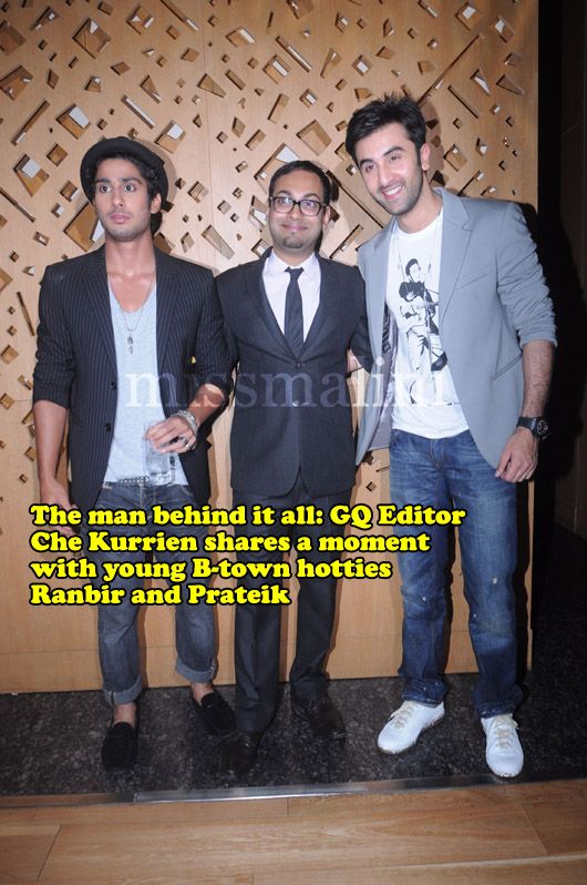 Prateik Babbar, Che Kurrien and Ranbir Kapoor