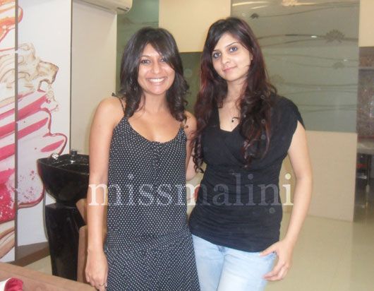 MissMalini and Zara at the Lakme Studio, Bandra