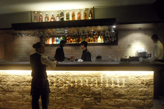 the bar at Pebbles