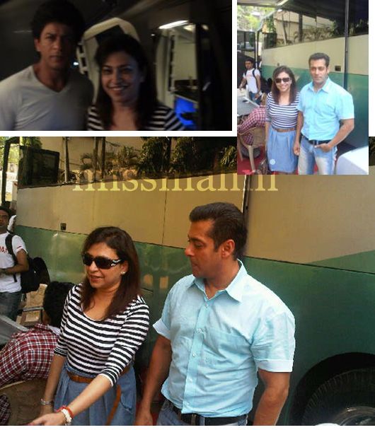Celebrity Spotting: One Fan Two Stars, Shah Rukh Khan and Salman Khan on the Same Day!