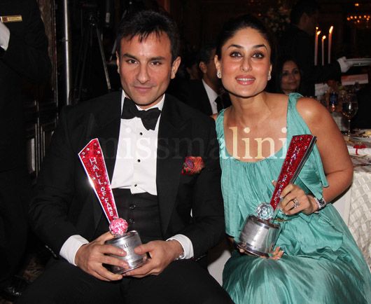 Saif Ali Khan and Kareena Kapoor at Hello! Awards