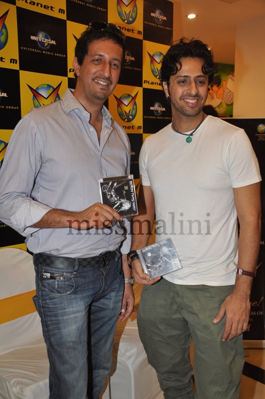 Salim-Sulaiman at the Lady Gaga Wall of Fame Photo Exhibition with the Born This Way (India Edition) Album