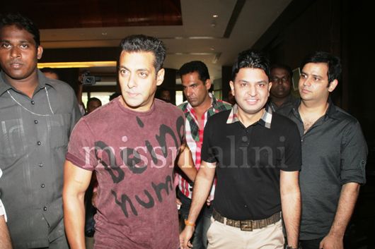 Salman Khan, Bhushan Kumar and Ajay Kapoor