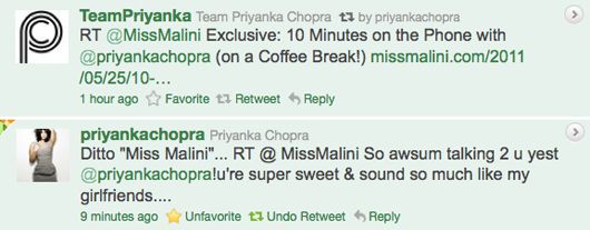 10 Minutes on the Phone with Priyanka Chopra (on a BRU Break!)
