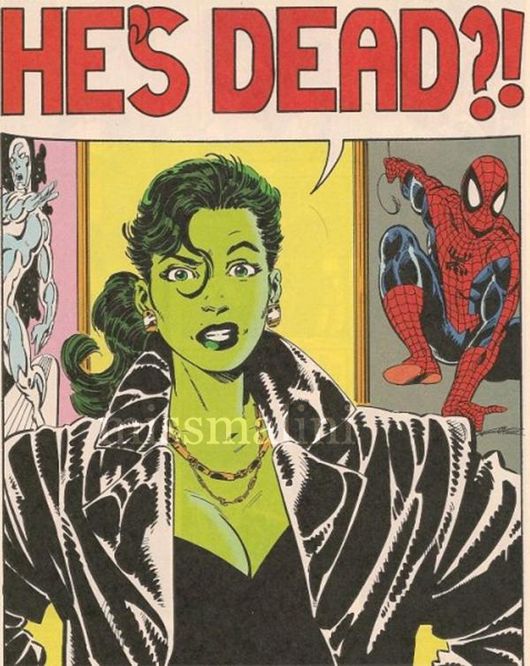 She Hulk reacts on hearing the news! (image from www.comicvine.com