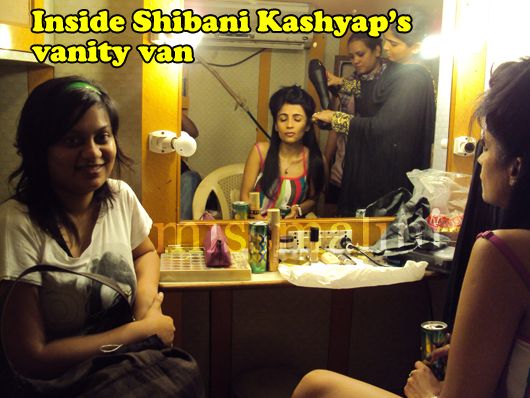 In Shibani Kashyap's vanity van