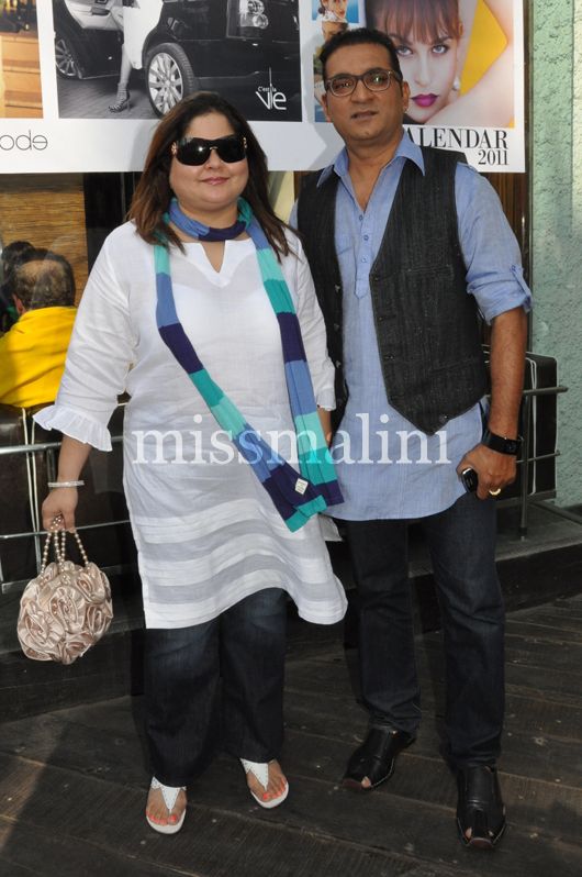 Singer Abhijeet with wife