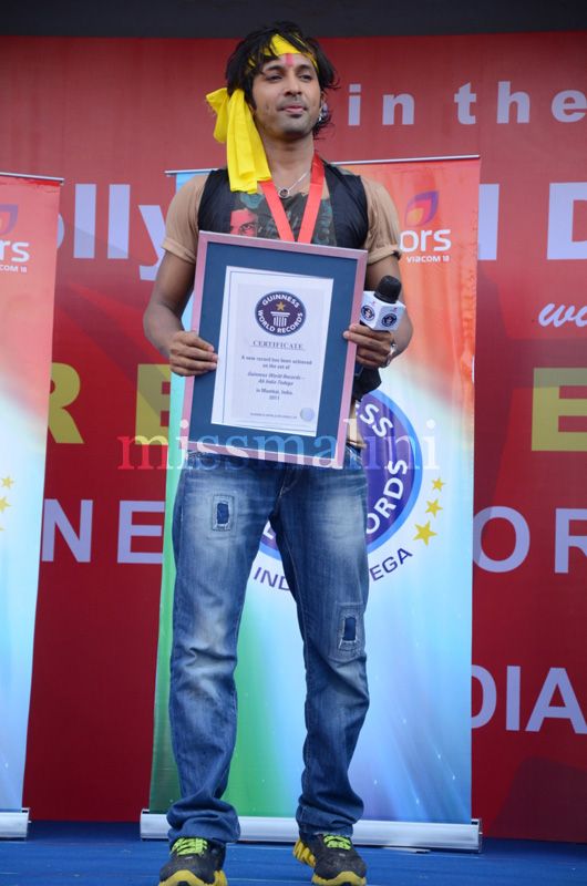 Terence Lewis with his Ab India Todega certificate