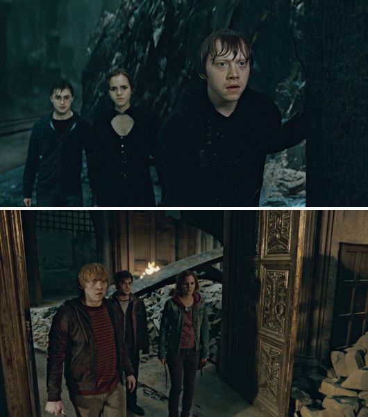 Harry, Hermoine and Ron in Harry Potter 7.2 Harry, Hermoine and Ron in Harry Potter 7.2