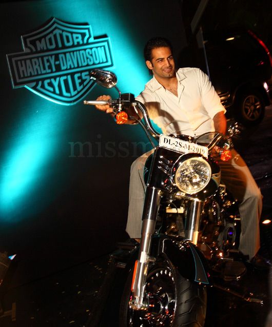 Upen Patel on the Harley Davidson Fatboy