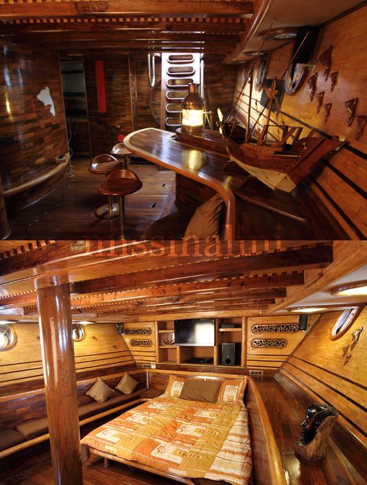 The room in the yacht