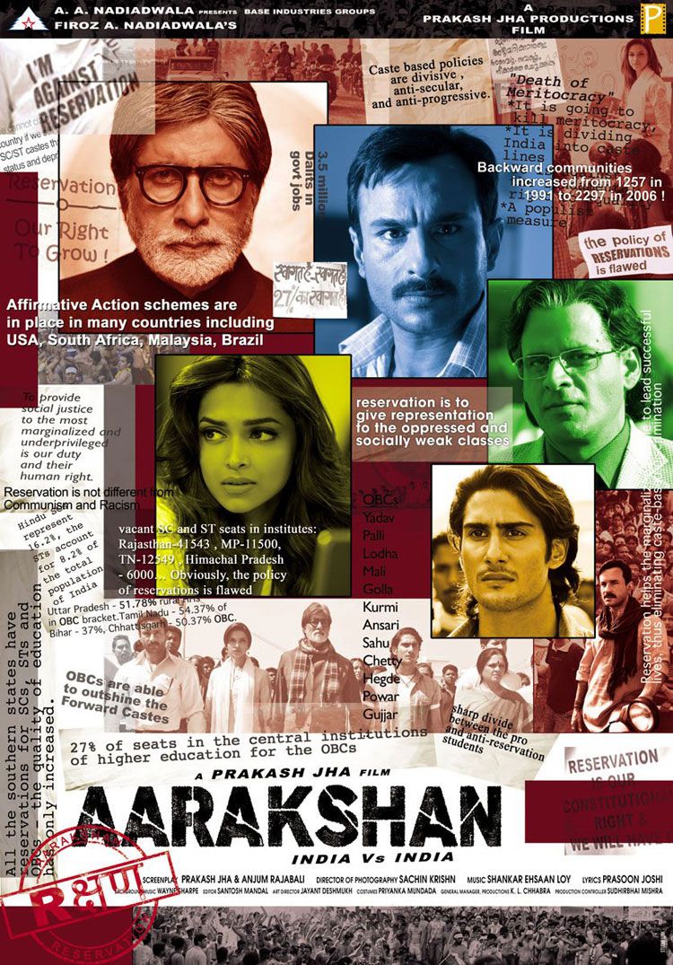 Aarakshan Movie Poster | photo courtesy: iloveindia.com