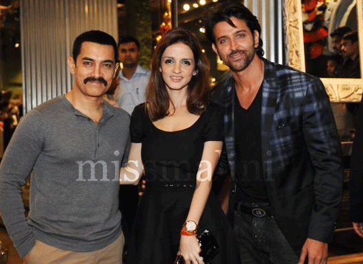 Aamir Khan, Sussanne and Hrithik Roshan