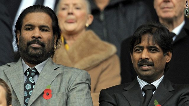 Balaji Rao and his brother Venkatesh Rao, Directors of Venky's watchinng Blackburn's match with Chelsea Balaji Rao and his brother Venkatesh Rao, Directors of Venky's watchinng Blackburn's match with Chelsea