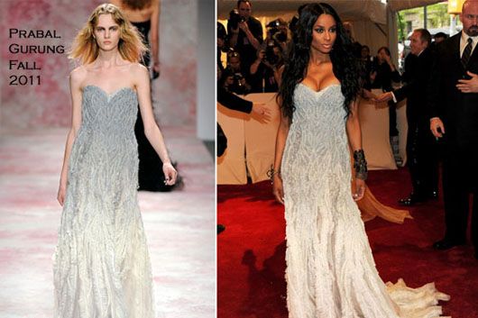 Ciara in Prabal Gurung at the Met gala