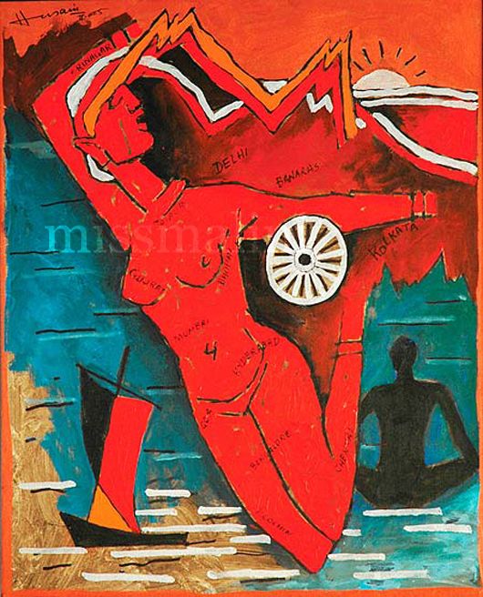 the controversial Bharatmata painting