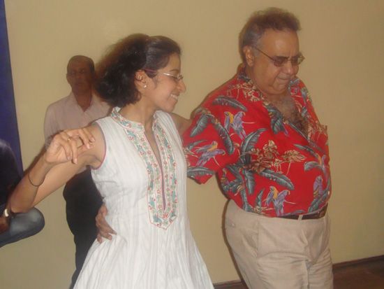 Dad and daughter dancing up a storm!