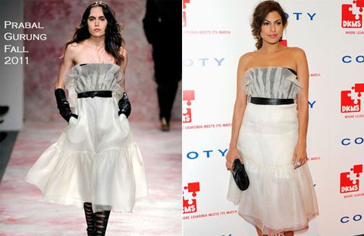 Eva Mendes in Prabal Gurung