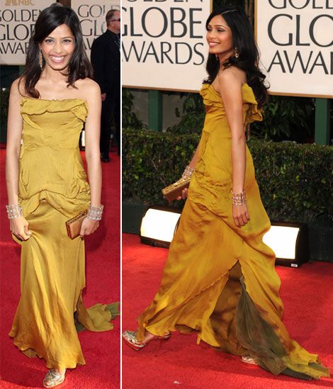 Frida Pinto at the Golden Globes
