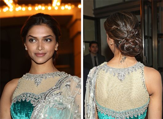 Deepika's chic up do compliments her strong features