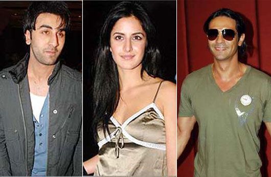 Ranbir Kapoor, Katrina Kaif and Arjun Rampal