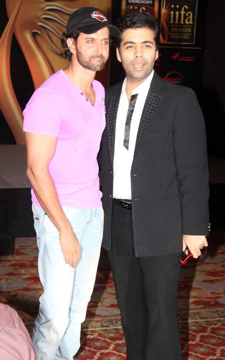 Hrithik Roshan & Karan Johar at the IIFA Toronto Press Conference