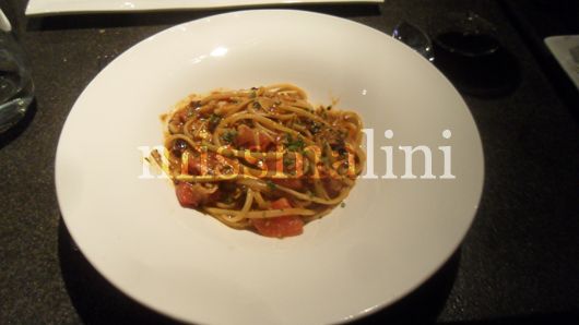 Linguini with Crab meat and Anchovies