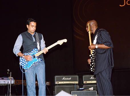 Milind Deora and Buddy Guy