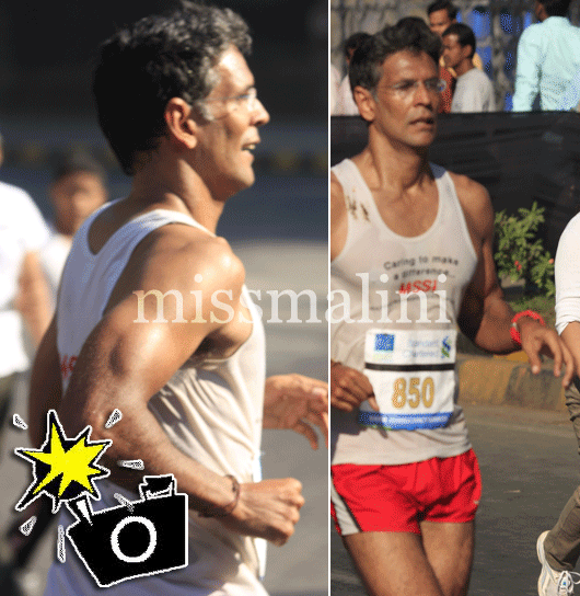 Milind Soman @ The Mumbai Marathon