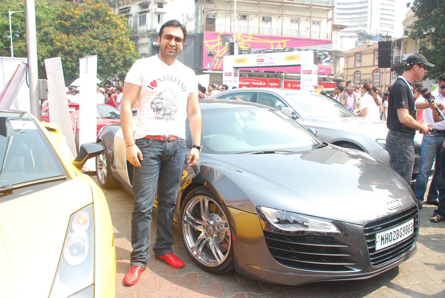 Raj Kundra with his Audi r8