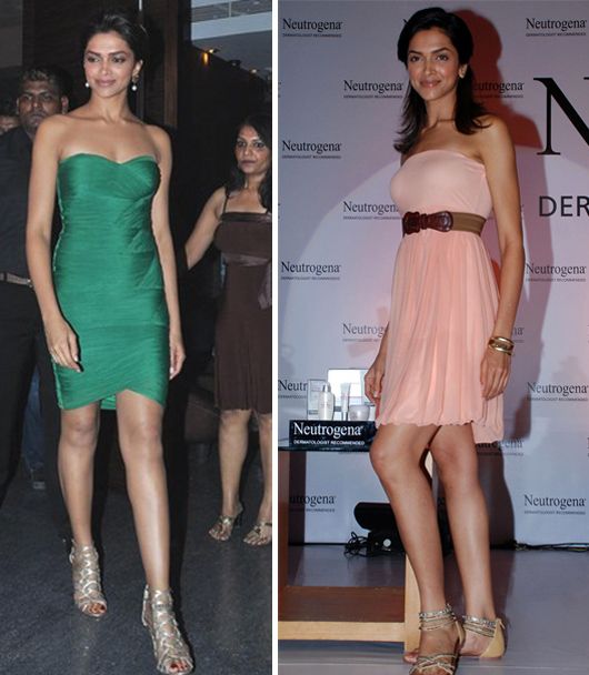 Deepika's toned arms and lean legs look best in short dresses