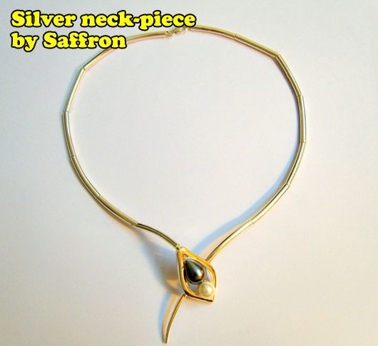 Silver neck-piece by Saffron